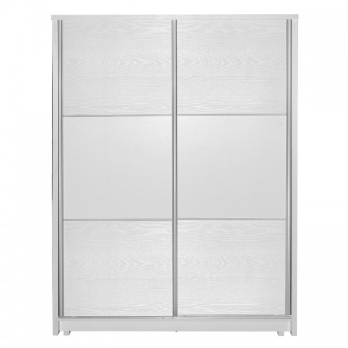 Ντουλάπα ρούχων Chase pakoworld δίφυλλη με συρόμενες πόρτες χρώμα λευκό 152 5x56 5x185εκ c463206