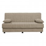 Kαναπές κρεβάτι Romina pakoworld 3θέσιος ύφασμα μπεζ 190x90x80εκ c463245