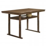 Τραπέζι μπαρ Tenor pakoworld φυσικό ξύλο rubberwood-ΜDF καρυδί 150x90x91 5εκ c463394