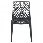 Καρέκλα Hush pakoworld με UV protection PP μαύρο 50 5x54x79 5εκ c463418
