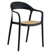 Πολυθρόνα Ember pakoworld με UV protection PP μπεζ-μαύρο 52 5x56 5x81εκ c463419