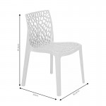 Καρέκλα Hush pakoworld με UV protection PP λευκό 50 5x54x79 5εκ c463424