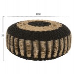 ΠΟΥΦ ΣΚΑΜΠΟ SARONI HM7851 02 SEAGRASS ΣΕ ΦΥΣΙΚΟ-ΜΑΥΡΟ ΧΡΩΜΑ Φ60x35Yεκ c463442