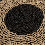 ΠΟΥΦ ΣΚΑΜΠΟ SARONI HM7851 02 SEAGRASS ΣΕ ΦΥΣΙΚΟ-ΜΑΥΡΟ ΧΡΩΜΑ Φ60x35Yεκ c463442