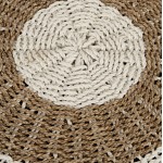 ΠΟΥΦ ΣΚΑΜΠΟ SARONI HM7851 01 SEAGRASS ΣΕ ΦΥΣΙΚΟ-ΛΕΥΚΟ ΧΡΩΜΑ Φ60x35Yεκ c463443
