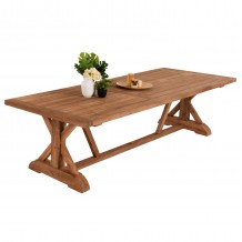 ΤΡΑΠΕΖΙ ΤΡΑΠΕΖΑΡΙΑΣ HM9563 ΑΝΑΚΥΚΛΩΜΕΝΟ ΞΥΛΟ ΤΕΑΚ ΧΙΑΣΤΙ ΠΟΔΙΑ ΦΥΣΙΚΟ 350x120x75Yεκ c463497