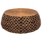 ΤΡΑΠΕΖΙ ΣΑΛΟΝΙΟΥ ILION HM7868 ΣΤΡΟΓΓΥΛΟ ΨΑΘΑ ΥΔΡΟΥΑΚΙΝΘΟΥ-ΜΑΥΡΟ-ΦΥΣΙΚΟ Φ115x45Υεκ c463501