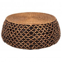 ΤΡΑΠΕΖΙ ΣΑΛΟΝΙΟΥ ILION HM7868 ΣΤΡΟΓΓΥΛΟ ΨΑΘΑ ΥΔΡΟΥΑΚΙΝΘΟΥ-ΜΑΥΡΟ-ΦΥΣΙΚΟ Φ115x45Υεκ c463501