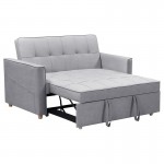 Καναπές-κρεβάτι Commit pakoworld 2θέσιος ύφασμα γκρι 142x93x90εκ c463714