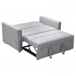 Καναπές-κρεβάτι Commit pakoworld 2θέσιος ύφασμα γκρι 142x93x90εκ c463714
