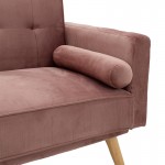 Καναπές-κρεβάτι Success pakoworld 3θέσιος βελούδο σάπιο μήλο 190x80x84εκ c463718