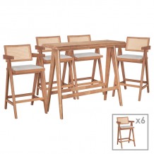 Τραπεζαρία μπαρ Winslow I pakoworld σετ 7τεμ ξύλο rubberwood ανοιχτό καρυδί 120x45x100εκ c464110 Τραπεζαρία μπαρ Winslow I pakoworld σετ 7τεμ ξύλο rubberwood ανοιχτό καρυδί 120x45x100εκ c464110