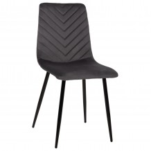 ΚΑΡΕΚΛΑ LATRELL HM8587 01 ΒΕΛΟΥΔΟ ΓΚΡΙ ΜΕ ΜΑΥΡΑ ΜΕΤΑΛΛΙΚΑ ΠΟΔΙΑ 43x54x88Υεκ SET 4τμχ c464125