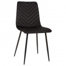 ΚΑΡΕΚΛΑ LATRELL HM8587 04 ΒΕΛΟΥΔΟ ΜΑΥΡΟ ΜΕ ΜΑΥΡΑ ΜΕΤΑΛΛΙΚΑ ΠΟΔΙΑ 43x54x88Υεκ SET 4τμχ c464252