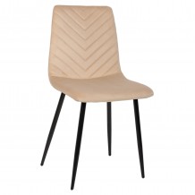 ΚΑΡΕΚΛΑ LATRELL HM8587 05 ΒΕΛΟΥΔΟ ΕΚΡΟΥ ΜΕ ΜΑΥΡΑ ΜΕΤΑΛΛΙΚΑ ΠΟΔΙΑ 43x54x88Υεκ SET 4τμχ c464254