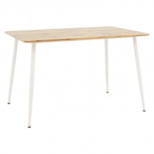 Τραπέζι Cuba pakoworld MDF sonoma-λευκό 120x80x75εκ c464315 Τραπέζι Cuba pakoworld MDF sonoma-λευκό 120x80x75εκ c464315