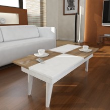 Τραπεζάκι σαλονιού Corte καρυδί λευκό 90x44x30cm μελαμίνη c464878 Τραπεζάκι σαλονιού Corte καρυδί λευκό 90x44x30cm μελαμίνη c464878