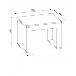 Τραπεζάκι σαλονιού Linosa λευκό cordoba 60x45x45cm μελαμίνη c464881