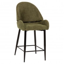 ΣΚΑΜΠΟ ΜΕΣΑΙΟΥ ΥΨΟΥΣ HM8586 03 ΥΦΑΣΜΑ ΜΠΟΥΚΛΕ ΠΡΑΣΙΝΟ-ΜΕΤΑΛΛΙΚΑ ΠΟΔΙΑ 55x62x105Yεκ SET 2τμχ c465437