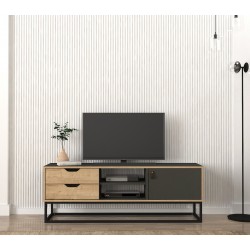 Έπιπλο tv Barbara 150x35x53 2cm μέταλλο μελαμίνη c465485