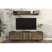Έπιπλο tv Lipari μελαμίνη ανθρακί καρυδί 150x35x43 2cm c465602 Έπιπλο tv Lipari μελαμίνη ανθρακί καρυδί 150x35x43 2cm c465602