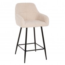 ΣΚΑΜΠΟ ΜΕΣΑΙΟΥ ΥΨΟΥΣ STRIKE HM8592 02 ΥΦΑΣΜΑ TEDDY ΛΕΥΚΟ-ΜΑΥΡΑ ΠΟΔΙΑ 50x50x94 5Υεκ c465622