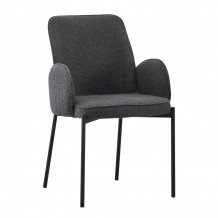 PETALS ΚΑΡΕΚΛΑ ΓΚΡΙ ΣΚΟΥΡΟ 58x58xH89cm SET 2τμχ c465818