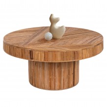 ΤΡΑΠΕΖΙ ΣΑΛΟΝΙΟΥ GATSBY ΣΤΡΟΓΓΥΛΟ HM9651 RATTAN ΧΡΩΜΑ ΦΥΣΙΚΟ Φ100x50Y εκ c465929