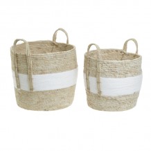 INART SET 2 ΚΑΛΑΘΙ ΨΑΘΙΝΟ NATURAL ΛΕΥΚΟ Φ38Χ33 c466152