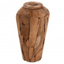 ΔΙΑΚΟΣΜΗΤΙΚΟ ΒΑΖΟ HM7919 ΑΠΟ ΚΟΜΜΑΤΙΑ ΑΝΑΚΥΚΛΩΜΕΝΟΥ ΞΥΛΟΥ TEAK ΣΕ ΦΥΣΙΚΟ Φ30x60Y εκ c466337