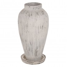 ΔΙΑΚΟΣΜΗΤΙΚΟ ΒΑΖΟ ΔΑΠΕΔΟΥ ΜΕ ΒΑΣΗ-ΠΙΑΤΑΚΙ HM7938 ΤΕΡΑΚΟΤΑ- ΛΕΥΚΗ ΠΑΤΙΝΑ Φ40x80Yεκ c466368