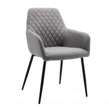 STONE ΚΑΡΕΚΛΑ ΠΟΛΥΘΡΟΝΑ ΓΚΡΙ ΑΝΟΙΧΤΟ 42x58xH88cm SET 2τμχ c466616