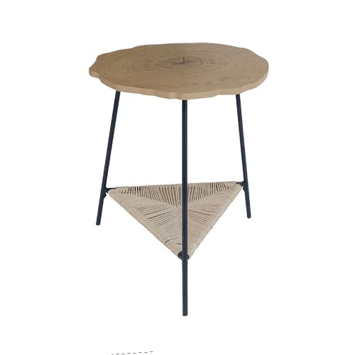 TREE SIDE TABLE ΦΥΣΙΚΟ ΜΑΥΡΟ 46x46xH52cm c466723