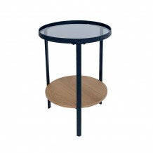 ACCORDO SIDE TABLE ΦΙΜΕ ΦΥΣΙΚΟ ΜΑΥΡΟ D40xH60cm c466726 ACCORDO SIDE TABLE ΦΙΜΕ ΦΥΣΙΚΟ ΜΑΥΡΟ D40xH60cm c466726