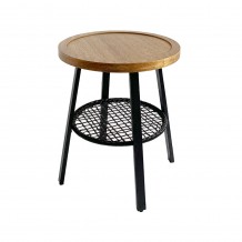 FILET SIDE TABLE ΦΥΣΙΚΟ ΜΑΥΡΟ D45xH52cm c466730 FILET SIDE TABLE ΦΥΣΙΚΟ ΜΑΥΡΟ D45xH52cm c466730