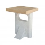 PILONAS SIDE TABLE ΦΥΣΙΚΟ ΓΚΡΙ ΑΝΟΙΧΤΟ 40x40xH50cm c466733