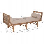 ΚΑΝΑΠΕΣ ΕΞΩΤΕΡΙΚΟΥ ΧΩΡΟΥ CHARMELLA HM9659 ΦΥΣΙΚΟ RATTAN-ΜΠΕΖ ΜΑΞΙΛΑΡΙΑ 187x69x76Yεκ c467041