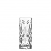 Γυάλινο Ποτήρι ψηλό ποτού coctail σκαλιστό 25 5cl Φ6 3x14 8cm STATUS UNIGLASS - Σετ 12 c467076