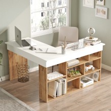 Γραφείο γωνιακό Scrivere Atlantic Pine λευκό 129x120x72cm c467150 Γραφείο γωνιακό Scrivere Atlantic Pine λευκό 129x120x72cm c467150