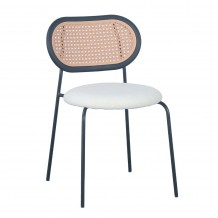 VINTAGE ΚΑΡΕΚΛΑ OFF WHITE 47x55xΗ76cm SET 4τμχ c467473