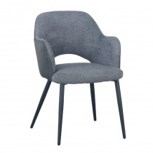 ASCOT ΚΑΡΕΚΛΑ ΓΚΡΙ ΣΚΟΥΡΟ 60x63 5xH79cm SET 2τμχ c467476