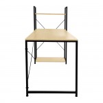 ΓΡΑΦΕΙΟ Η Υ με 4 Ράφια Μέταλλο Βαφή Μαύρο Melamine Beech c467525