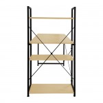 ΓΡΑΦΕΙΟ Η Υ με 4 Ράφια Μέταλλο Βαφή Μαύρο Melamine Beech c467525