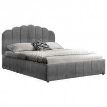 Κρεβάτι διπλό Tatiana pakoworld ύφασμα ανθρακί με αποθηκευτικό χώρο 160x200εκ c467583