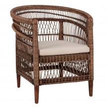 ΠΟΛΥΘΡΟΝΑ MALAWI HM9635 01 ΞΥΛΟ ΜΑΟΝΙ ΜΕ RATTAN ΚΑΦΕ-ΛΕΥΚΟ ΜΑΞΙΛΑΡΙ 80x70x86Υεκ c467594