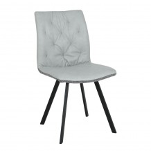 DUE FACCE ΚΑΡΕΚΛΑ CREAM ΓΚΡΙ 60x46xH88cm SET 4τμχ c467777