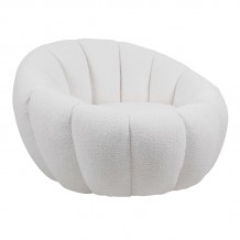 BEVERLY Πολυθρόνα - Σαλονιού - Καθιστικού Teddy Ύφασμα Άσπρο c467920