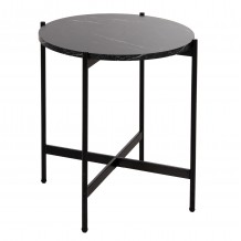 ΒΟΗΘΗΤΙΚΟ ΤΡΑΠΕΖΙ HM9589 01 MDF ΜΑΥΡΟ ΜΑΡΜΑΡΟ-ΜΑΥΡΗ ΜΕΤΑΛΛΙΚΗ ΒΑΣΗ Φ50x55Υεκ c467974