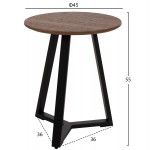 ΒΟΗΘΗΤΙΚΟ ΤΡΑΠΕΖΑΚΙ HM9587 04 MDF ΚΑΡΥΔΙ-ΜΑΥΡΗ ΜΕΤΑΛΛΙΚΗ ΒΑΣΗ Φ45x55Υεκ c467980