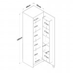 Ντουλάπα κουζίνας Amre pakoworld λευκό 45x42x180εκ c468072